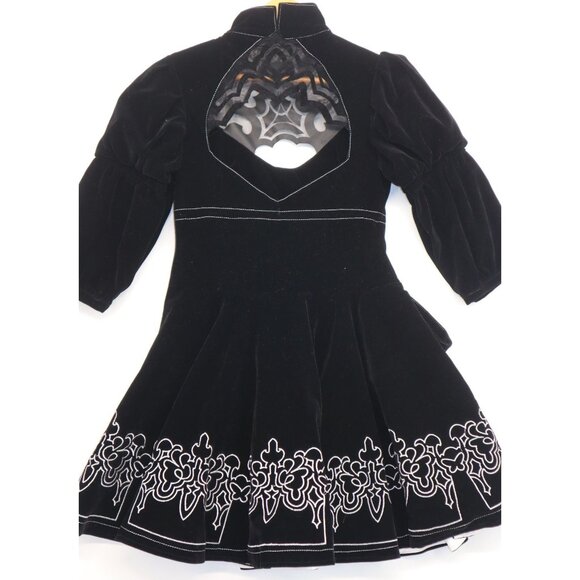 NWT Delusion Anime Black Nier Automata Lolita Dress M Velvet Cosplay Whimsygoth - Picture 11 of 15